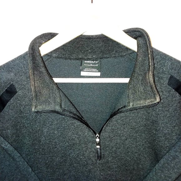 Nike Golf Men's Charcoal/Black Dri-Fit Half Zip L - Picture 4 of 7